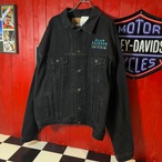 USA製　ALAN JACKSON ツアージャケット　ブラックデニムジャケット　刺繍　XXL