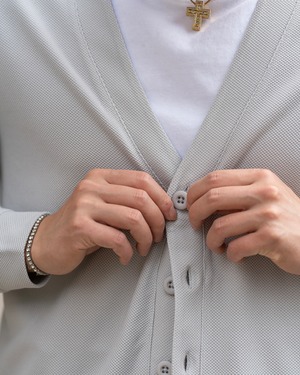 【サラッと冷える】LUXURY COOL CARDIGAN【BEL-M-021】