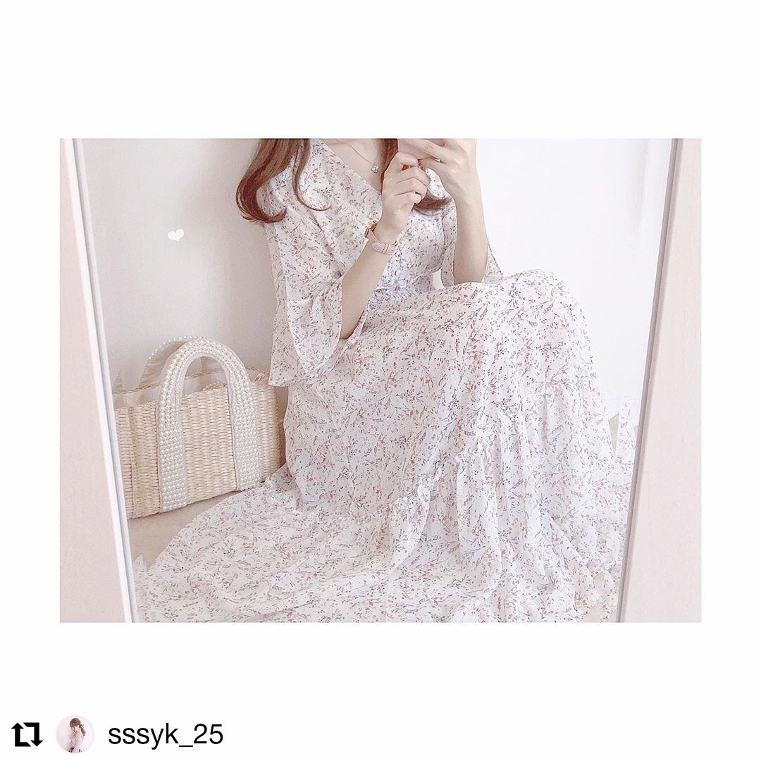 Sssyk 25様着用 フラワーフレアスリーブワンピース 763 Mimirie Sssyk 25様着用 フラワーフレアスリーブワンピース 763 Mimirie