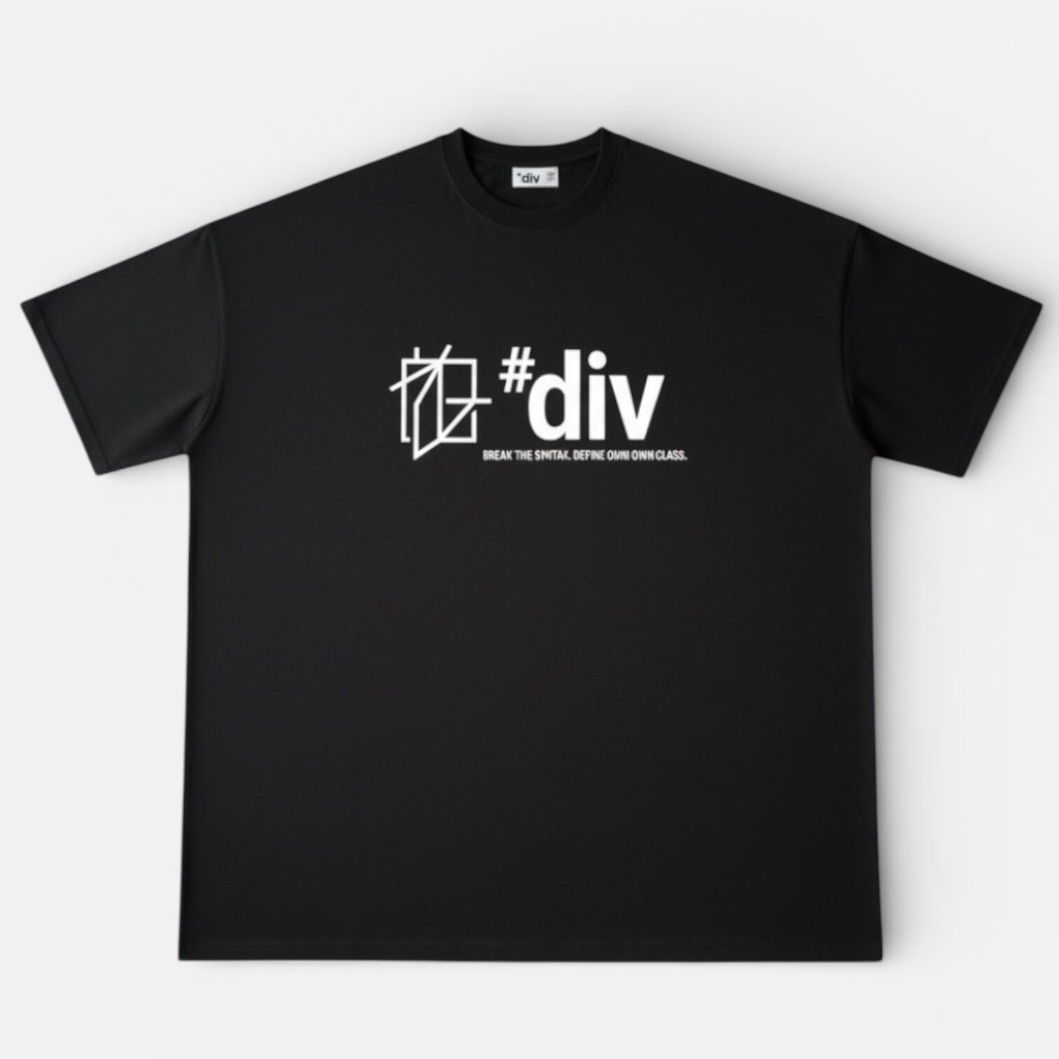 [2nd Drop] "UNBALANCED SYNTAX" Oversized Tee / BLACK