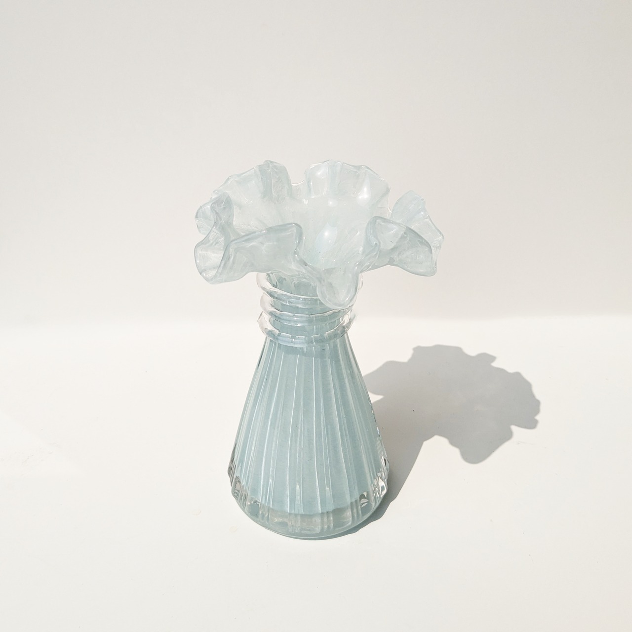 flower vase 【frill ﾌﾘﾙ】【light blue ライトブルー】花瓶／フラワーベース - 4