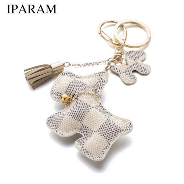 IPARAM　ファッション　かわいい　財布　pu　犬　車　キーアクセサリー　バッグアクセサリー　SKU-IPA-182-white