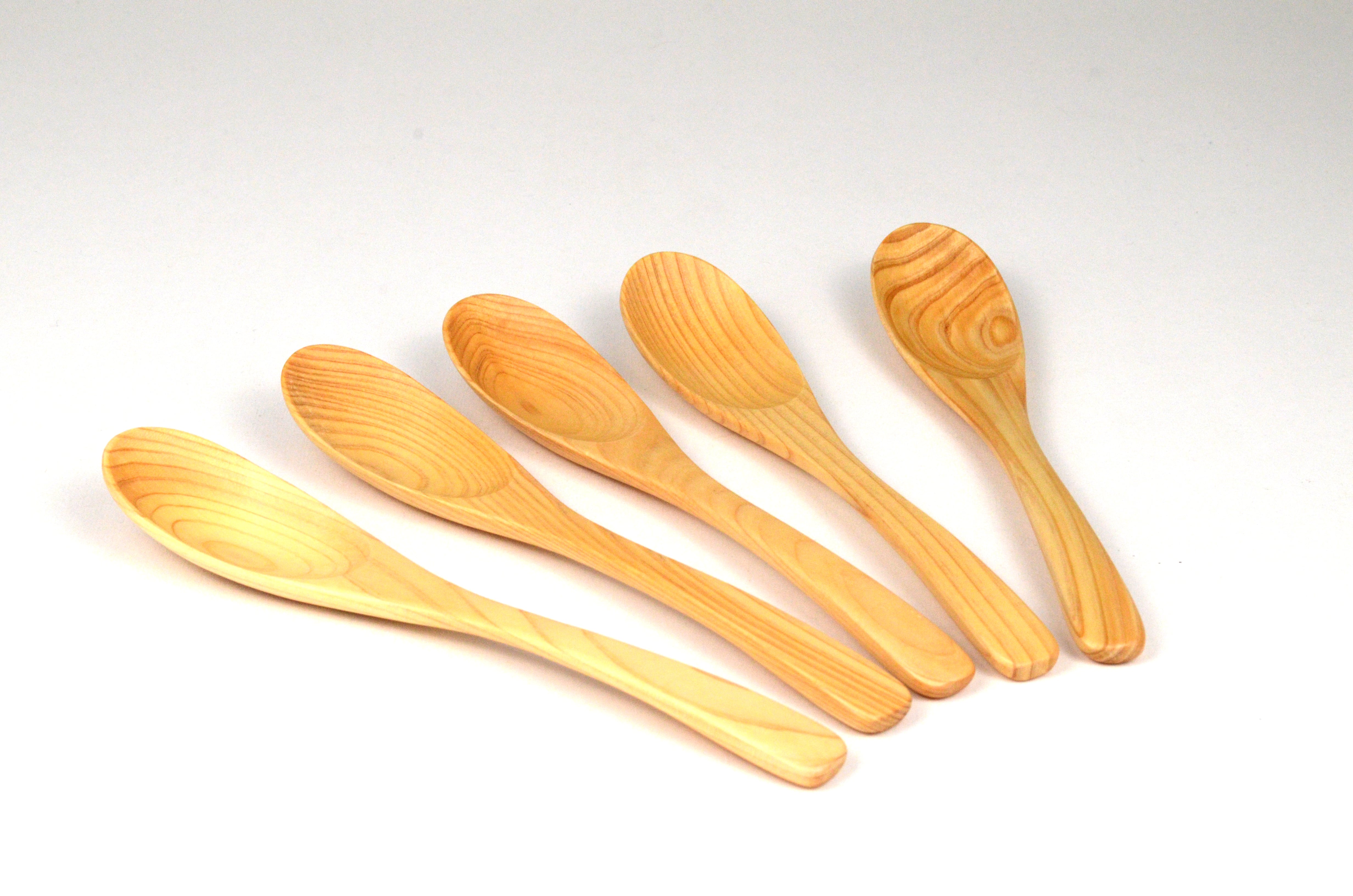 □DD-2454 ひのき カレースプーン 5本販売 | 山中 漆器 嘉匠菴