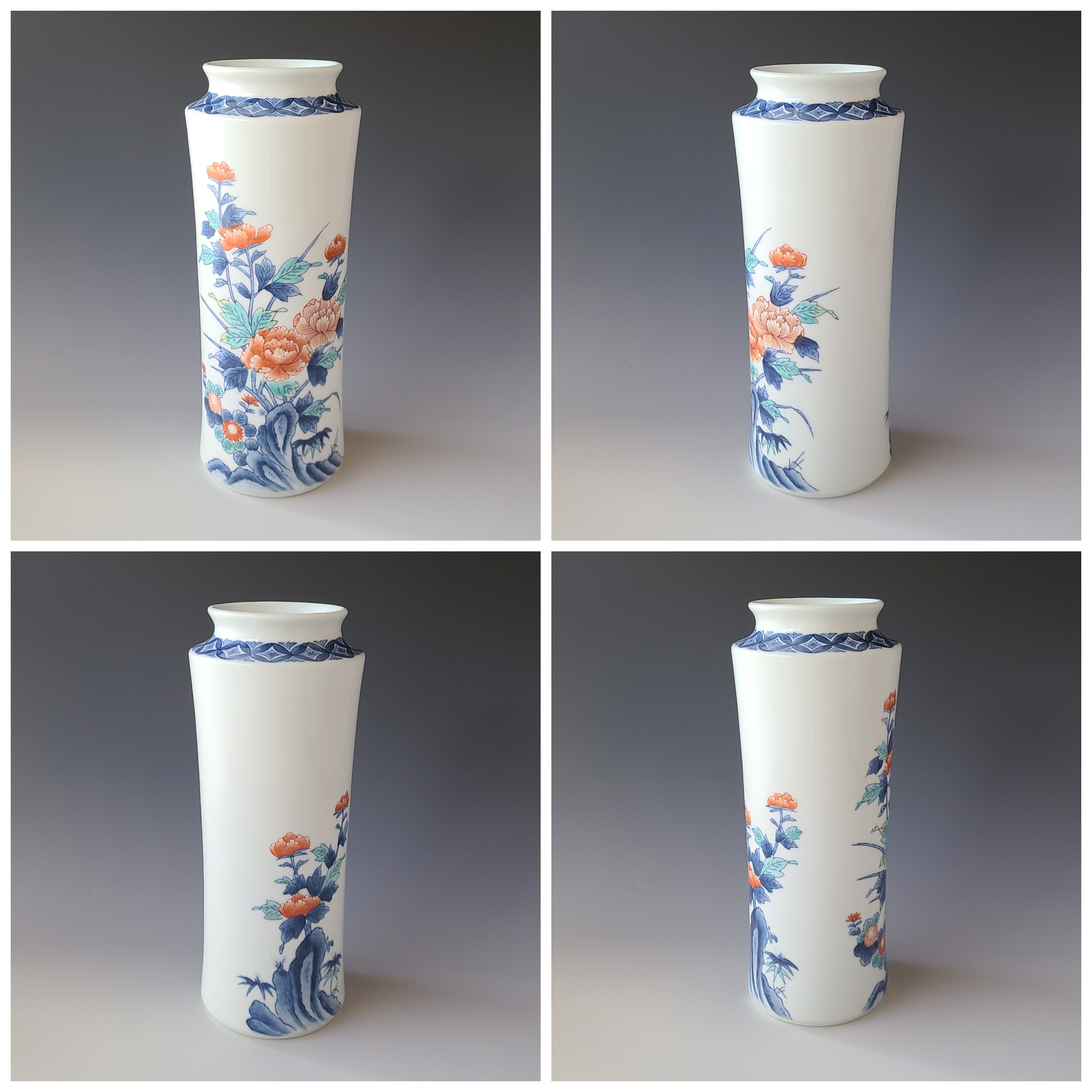 色鍋島　花瓶　魯山　共箱　錦鍋島焼　花入　花器　色絵　インテリア　観賞磁器 | 茶道具販売｜香月苑｜こうげつえん｜茶道具専門店｜ powered by  BASE