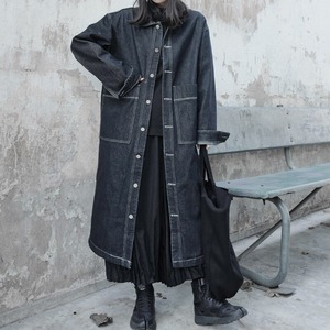 denim casual long coat（デニムカジュアルロングコート）-b1280