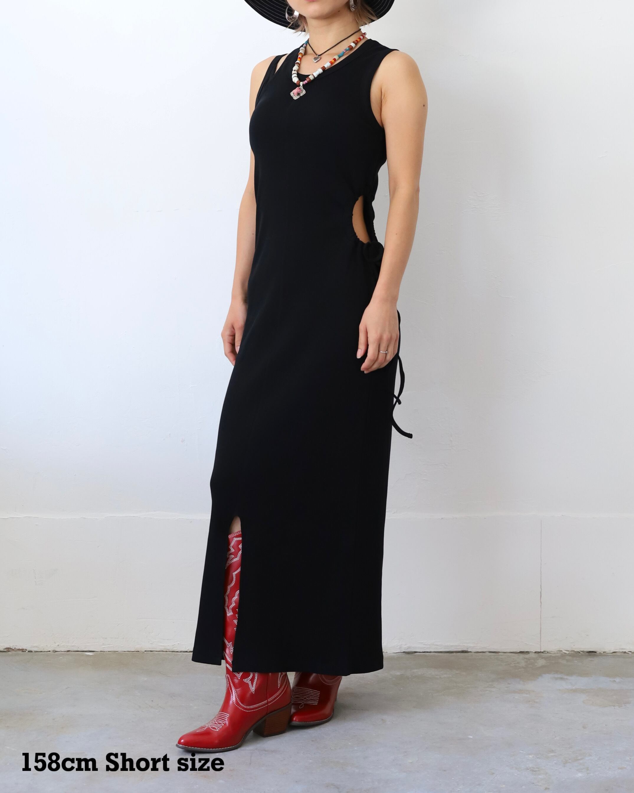 ambergleam アンバーグリームアートニットドレスジオメトリーロング