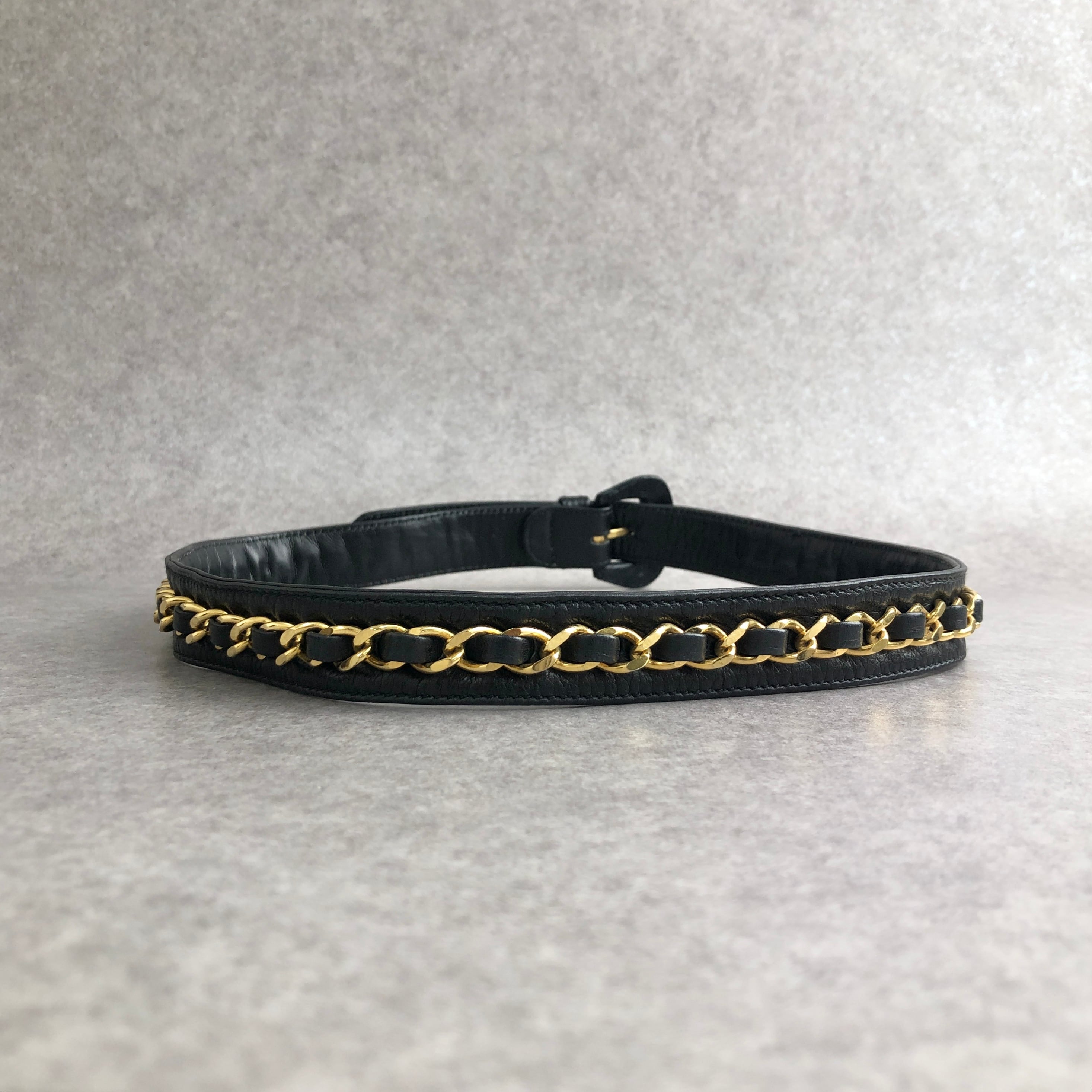 CHANEL シャネル マトラッセ ベルト ブラック レザー vintage