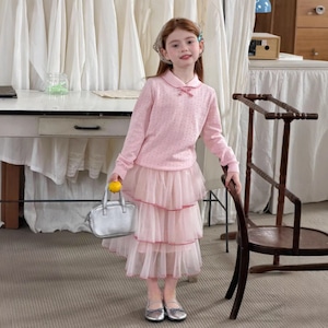 春リボン付きTシャツ