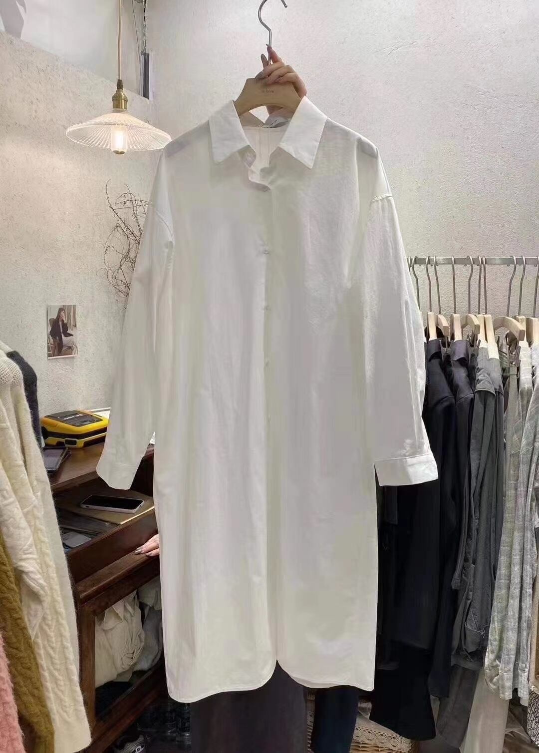 カラーシャツワンピース　AJ2205-D15