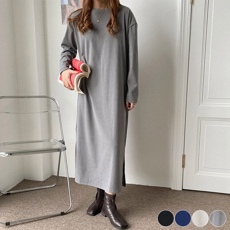 ゆったりシンプル ロング丈 長袖 Tシャツワンピース レディースファッション通販joyfeel ジョイフィール ゆったりシンプル ロング丈 長袖 Tシャツワンピース レディースファッション通販joyfeel ジョイフィール