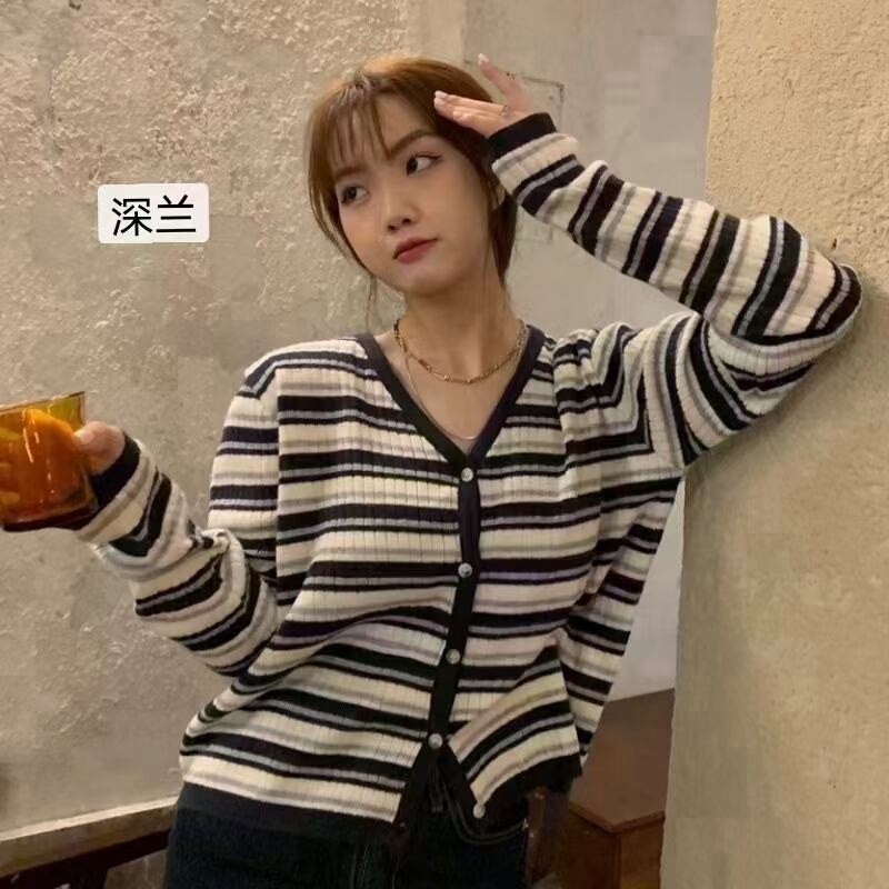 ボーダーニットカーディガン　AJ12541-755