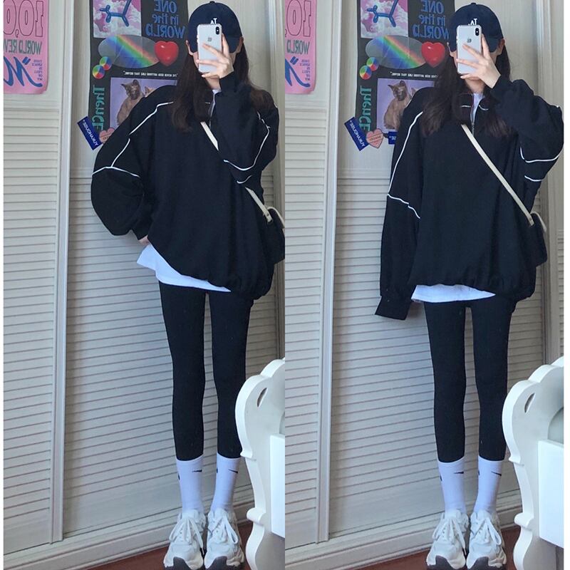 セットアップ スウェット パーカー トップス レギンス パンツ スポーティー カジュアル スポーツ 韓国ファッション Luluca 韓国トレンド ファッションluluca ルルカ