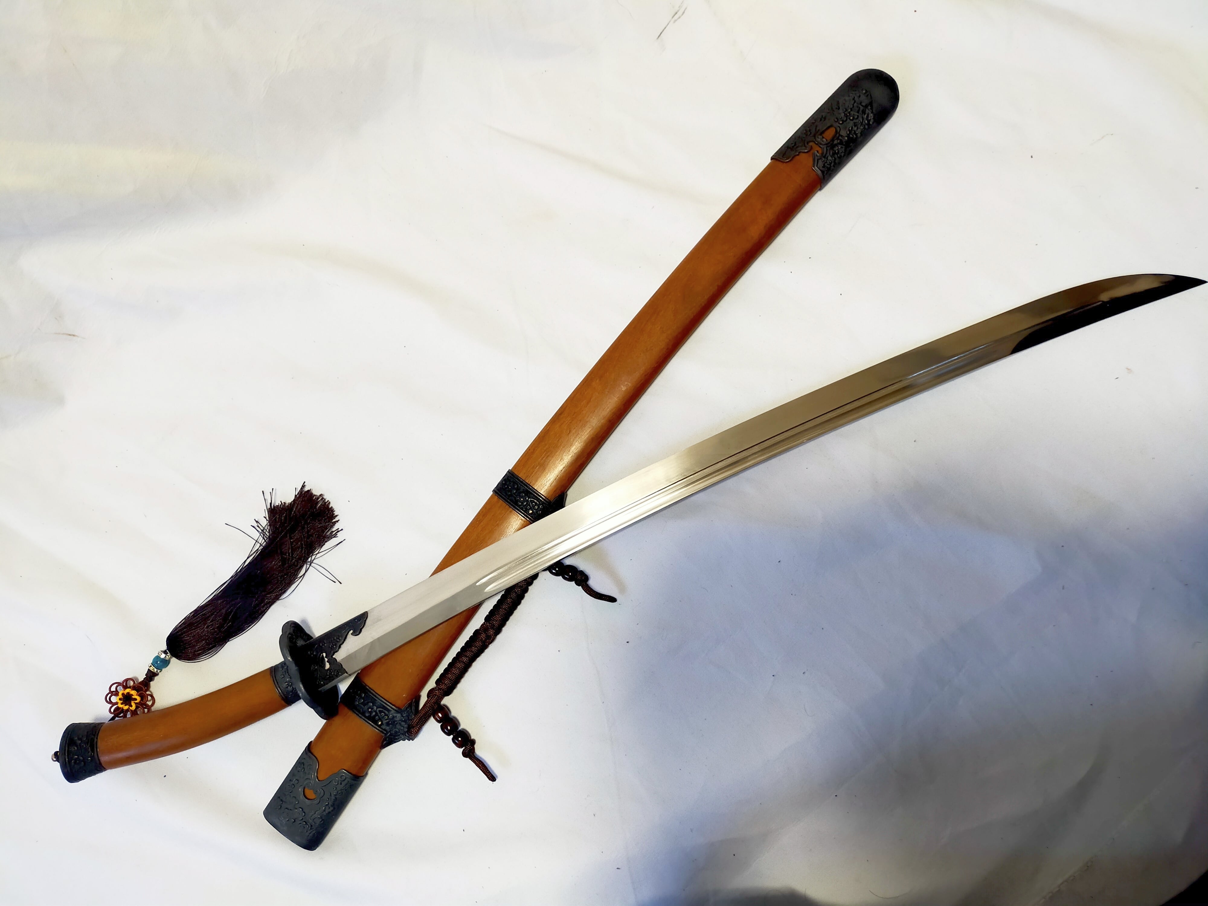 花紋鋼西洋剣 古兵器 武具 刀装具 日本刀 模造刀 居合刀（楚王剣八面漢  