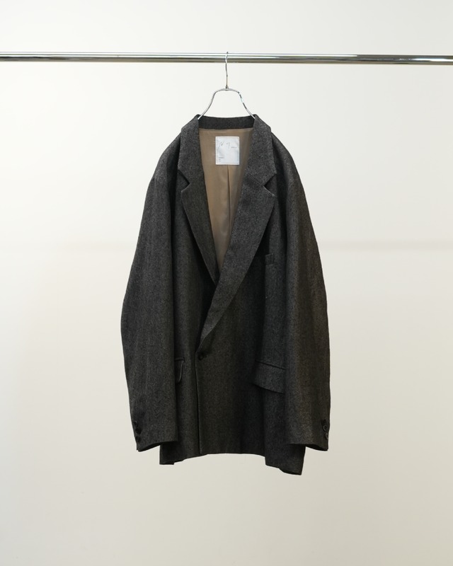 ANCELLM / SEMI-DOUBLE TAILORED JACKET(BROWN)