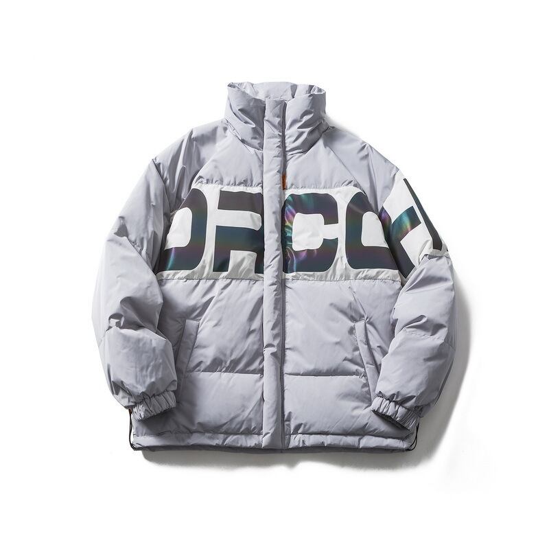 【新作】【送料無料】 Yidaoヴィンテージ2020冬新インストリートトレンドカラフルリフレクティブレターダウンジャケットメンズウォームジャケット-アリババ ウィンター 冬物 ビンテージ hip6-161194799740470