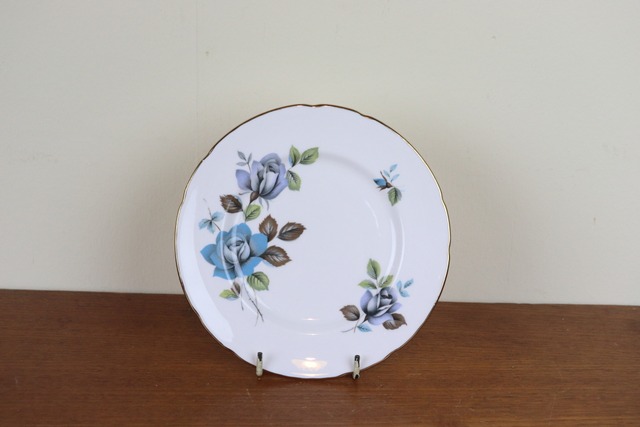 パラゴン　ブルーミスト　15.5cmプレート　ケーキ皿　PARAGON　BLUE MIST　バラ　青　イギリス　ヴィンテージ　食器　L94