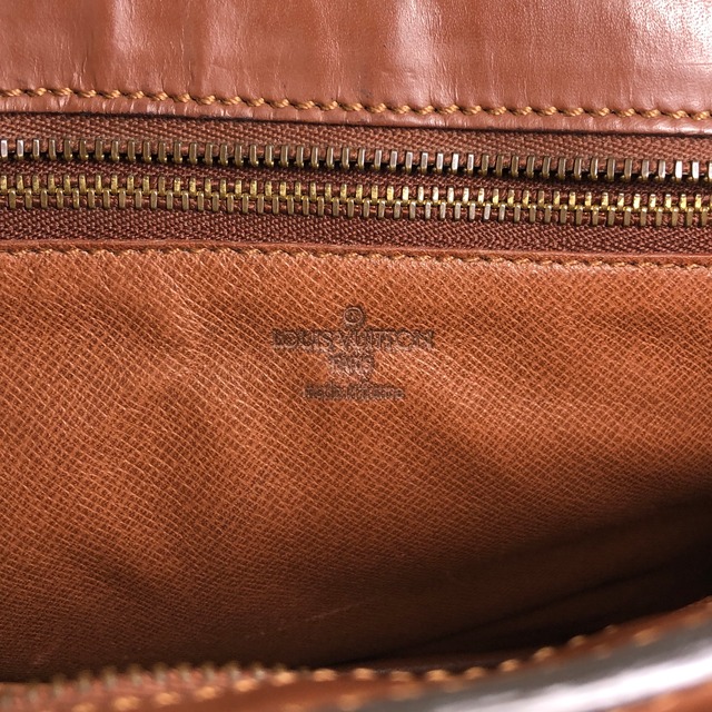 LOUIS VUITTON ルイヴィトン モノグラム ショルダーバッグ ブラウン PVC レザー アンギャン M51205 vintage ヴィンテージ オールド uj5nbu