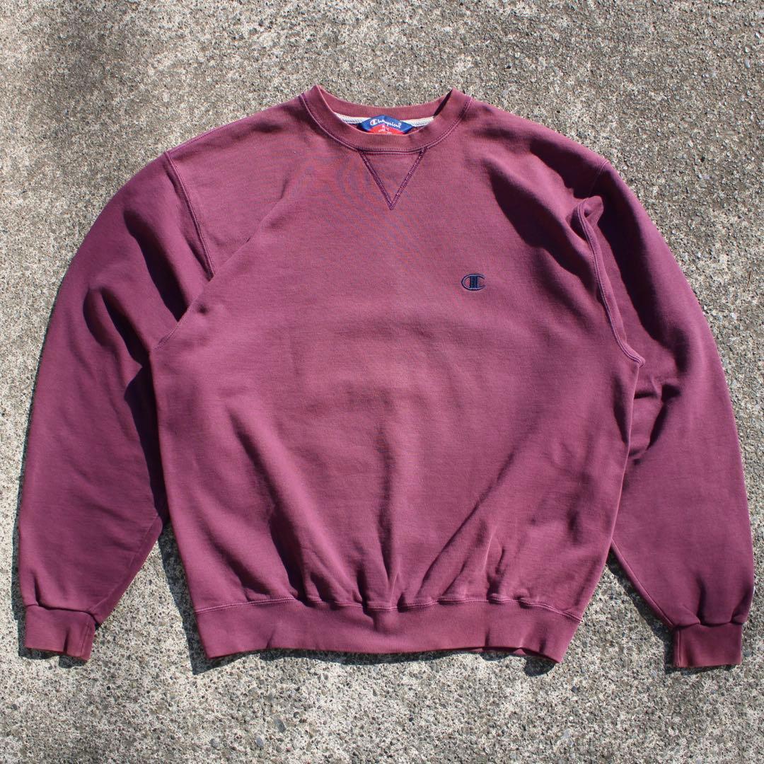 【Lサイズ 程】00’s Champion US企画 ロゴ刺繍 フェード○ ゆったり幅 古着 スウェット
