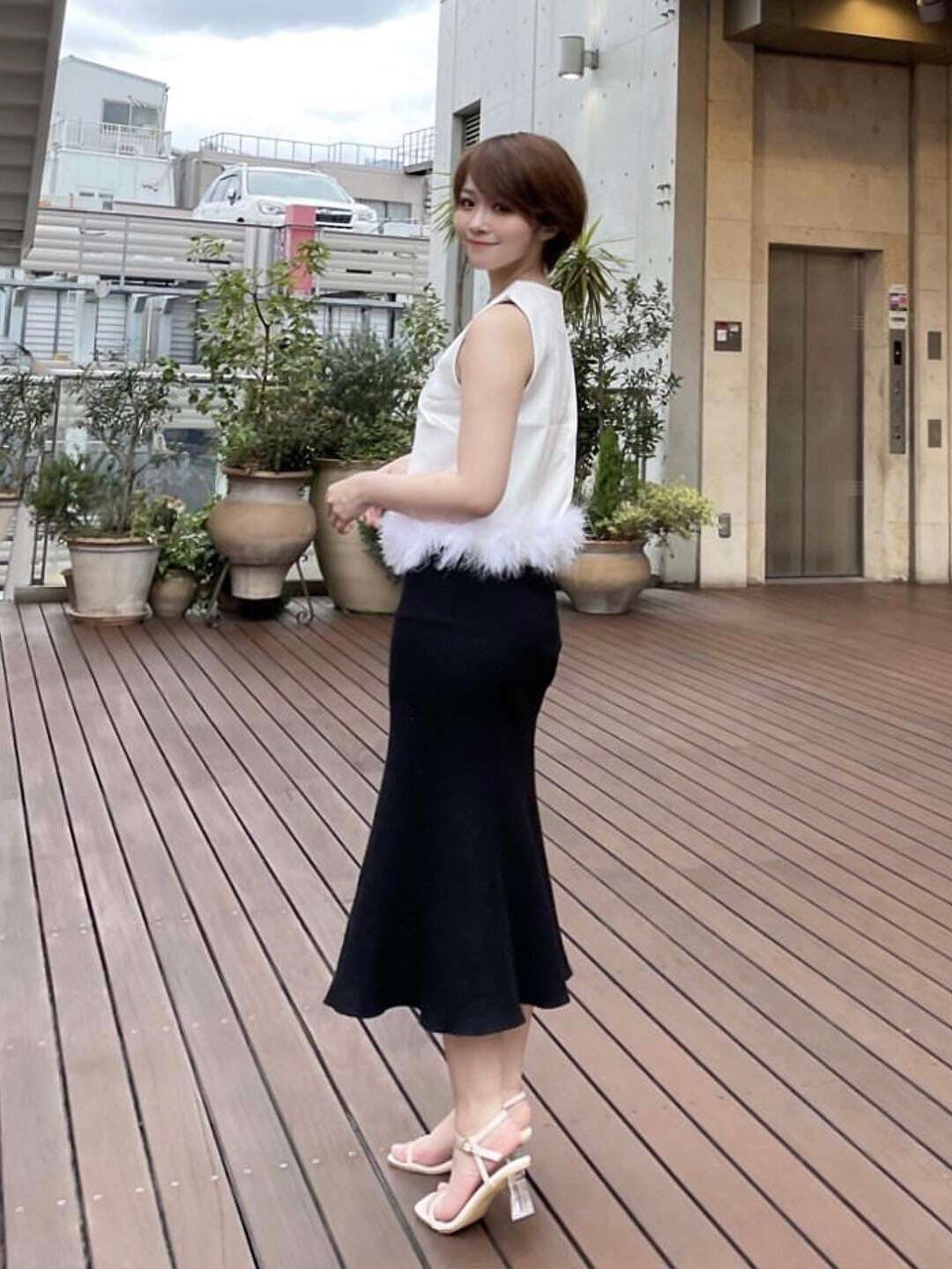 CFCL ノースリーブトップス　ホワイト CFCL トップス ホワイト 白 CFCL ノースリーブトップス ホワイト