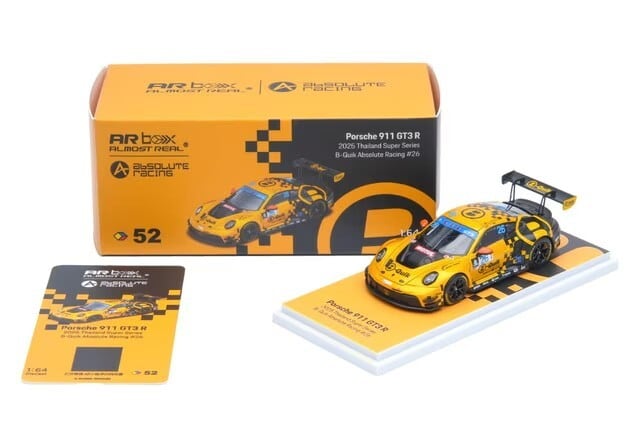 Almost Real 1/64 Porsche 992 911 GT3 R B-Quik Metallic Yellow #26