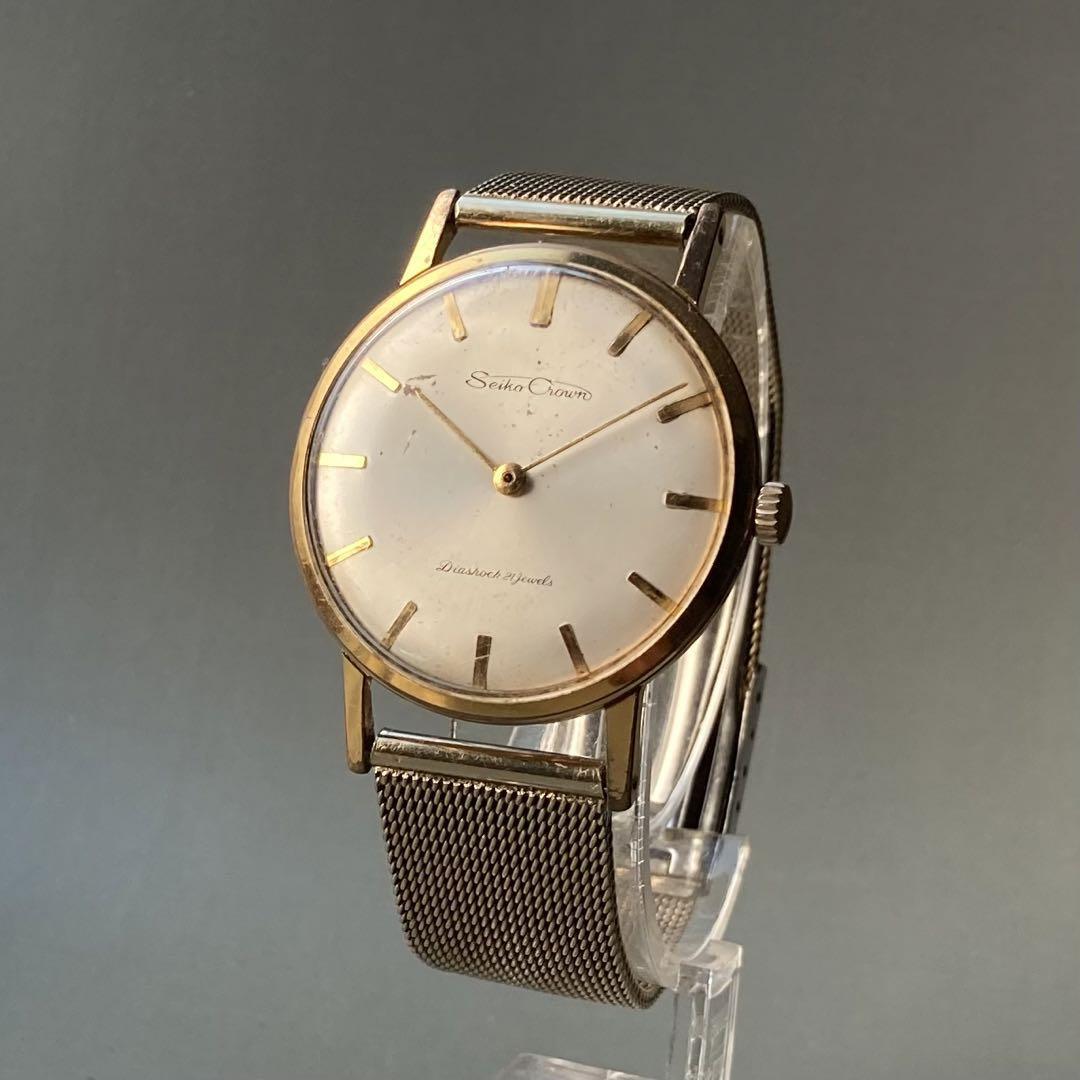 動作品】セイコー SEIKO クラウン 腕時計 1961年 手巻き メンズ | かし