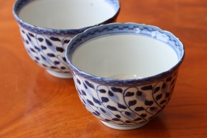 向付 伊万里焼 染付 稲穂文 湯呑