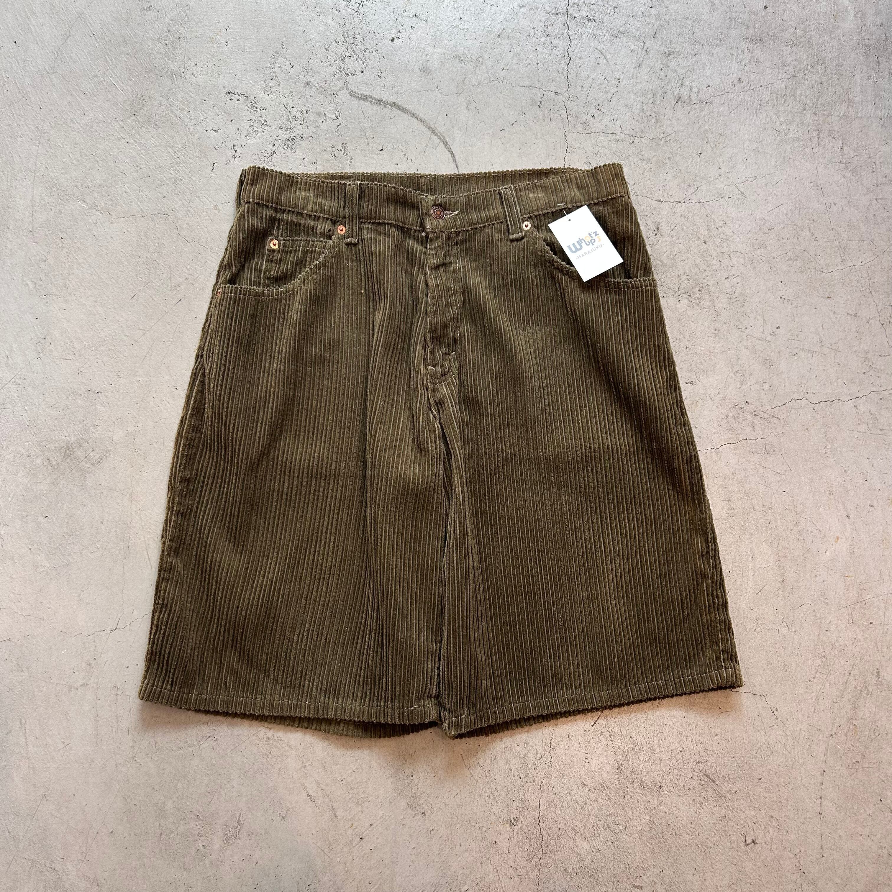 Rare!!!! 1997s Levi's 565 wide pitch corduroy short pant