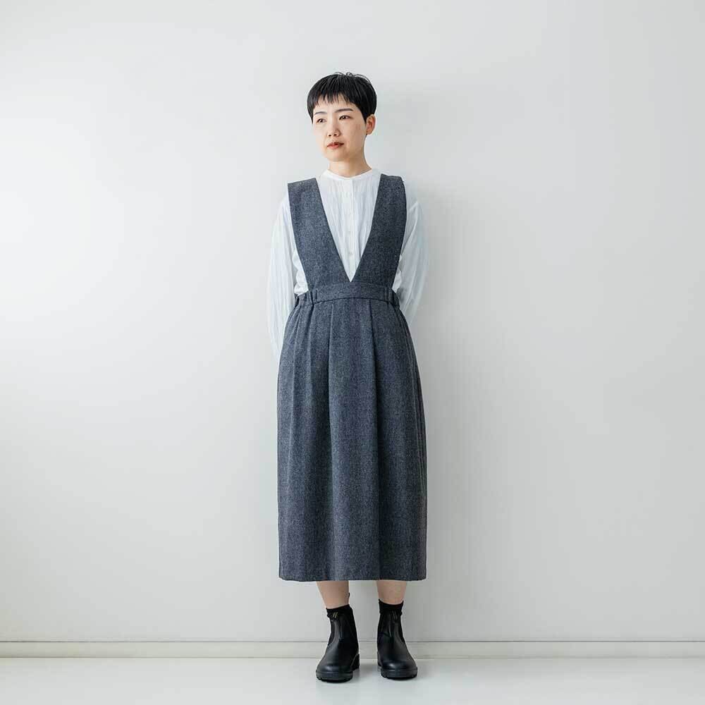 MidiUmi ツイードジャンパースカート