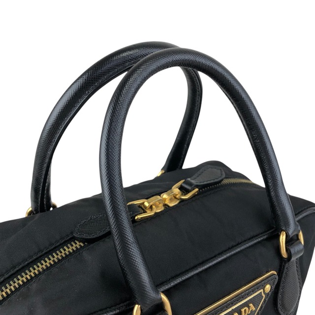 PRADA プラダ ショルダーバッグ ブラック サフィアーノ 2WAY ミニボストン vintage ヴィンテージ オールド 8z5ju7