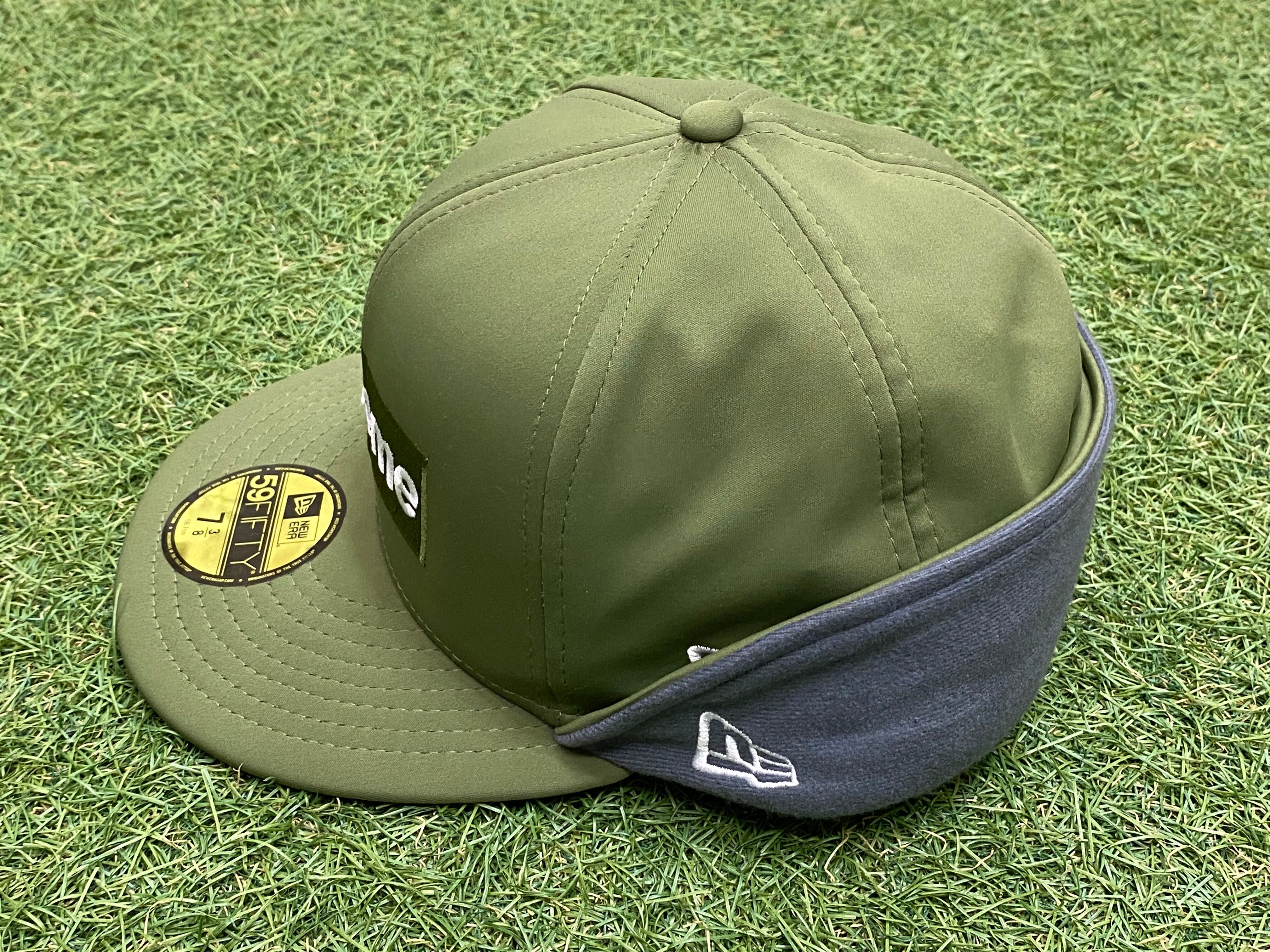Supreme 20AW × NEW ERA WINDSTOPPER EARFLAP BOX LOGO CAP OLIVE 58.7 