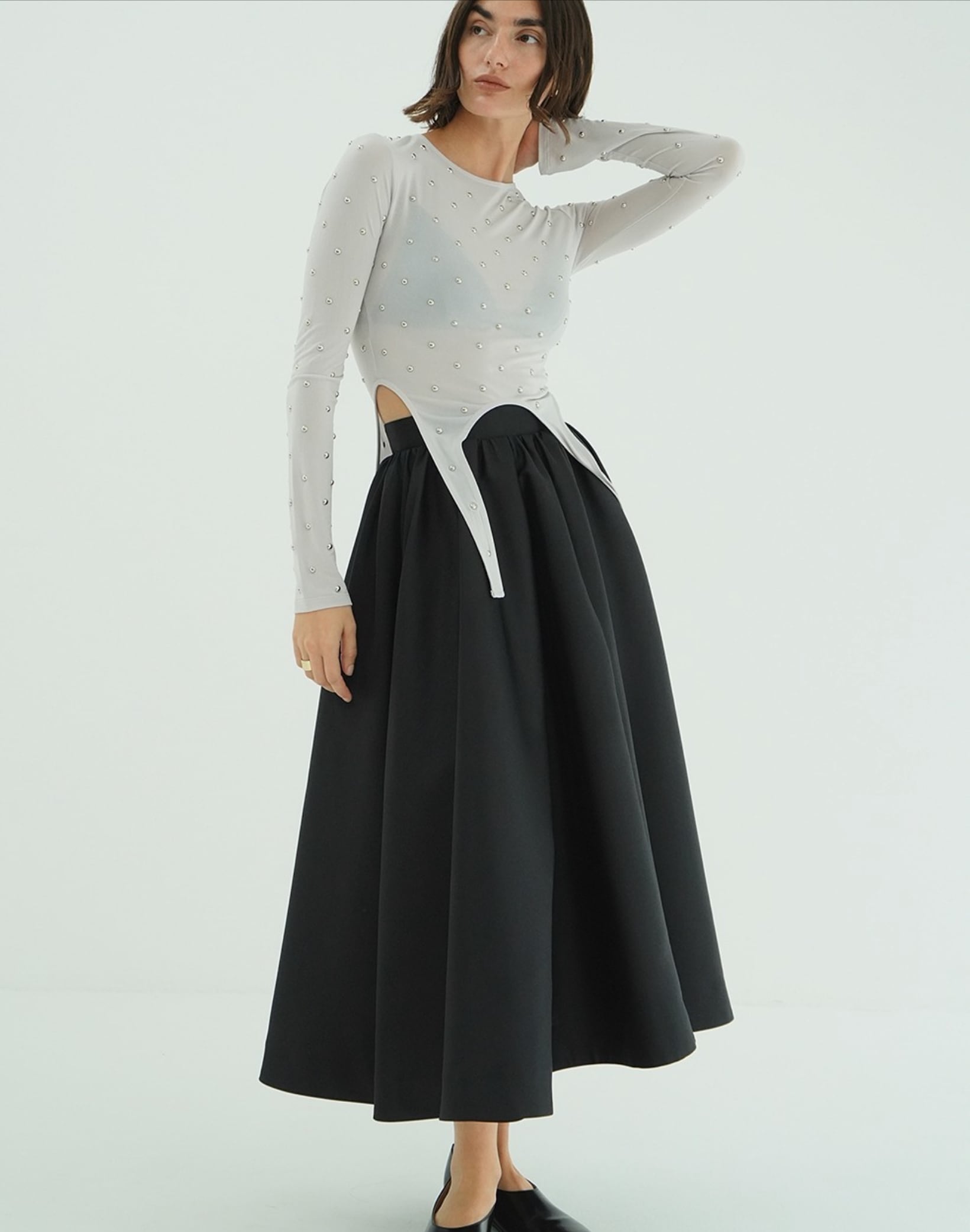スカート CLANE VOLUME FLARE SKIRT 2025AW CLANE VOLUME FLARE SKIRT | FLICKA ASHIYA