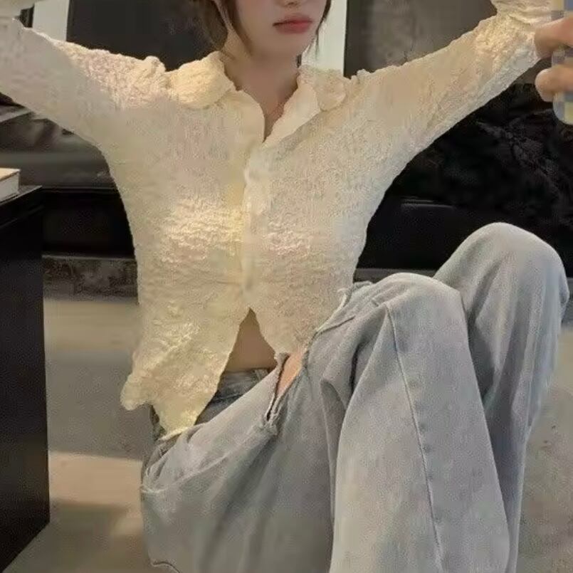 soft waffle long shirt