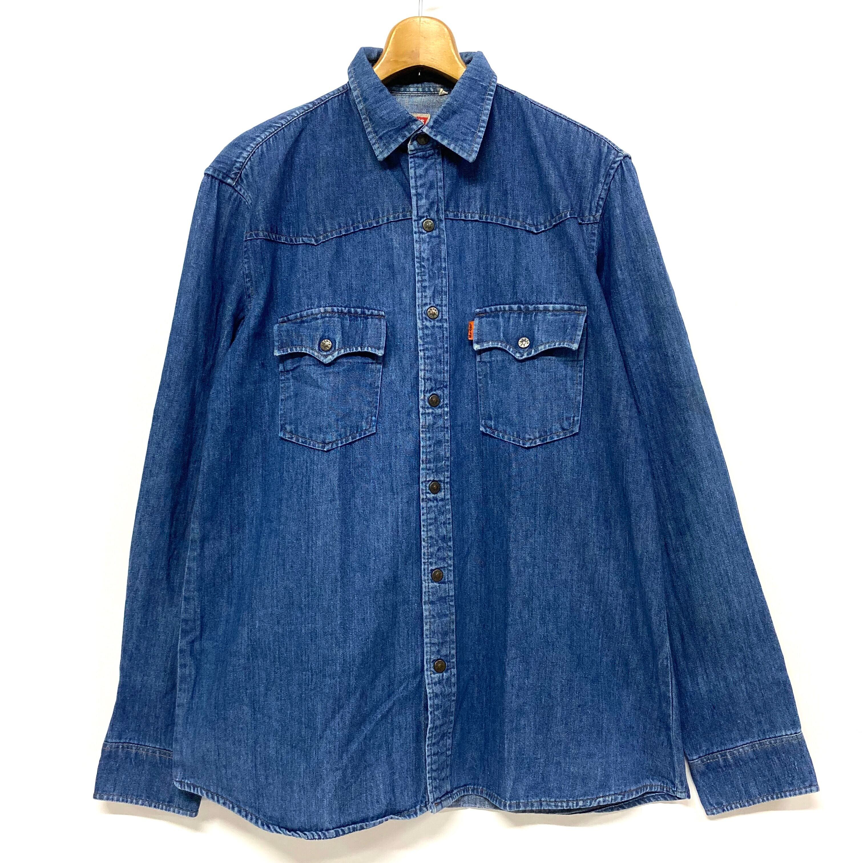 80年代 ユーロリーバイス Levi's リーバイス 長袖 デニムシャツ メンズM相当 古着【長袖シャツ】【ALL15】 | cave  古着屋【公式】古着通販サイト