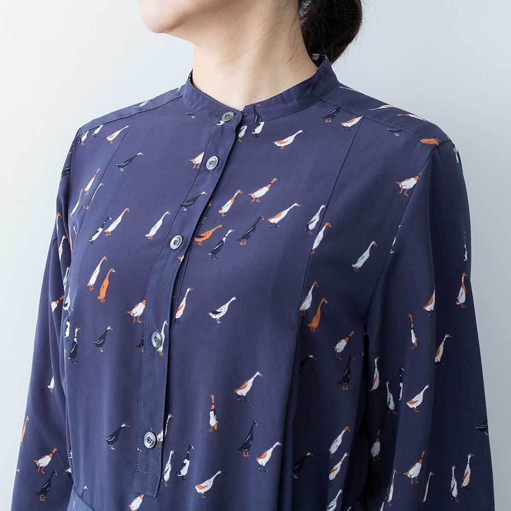 Blanc Bleu Minuit アヒルptスタンドネックワンピース | LASQ store