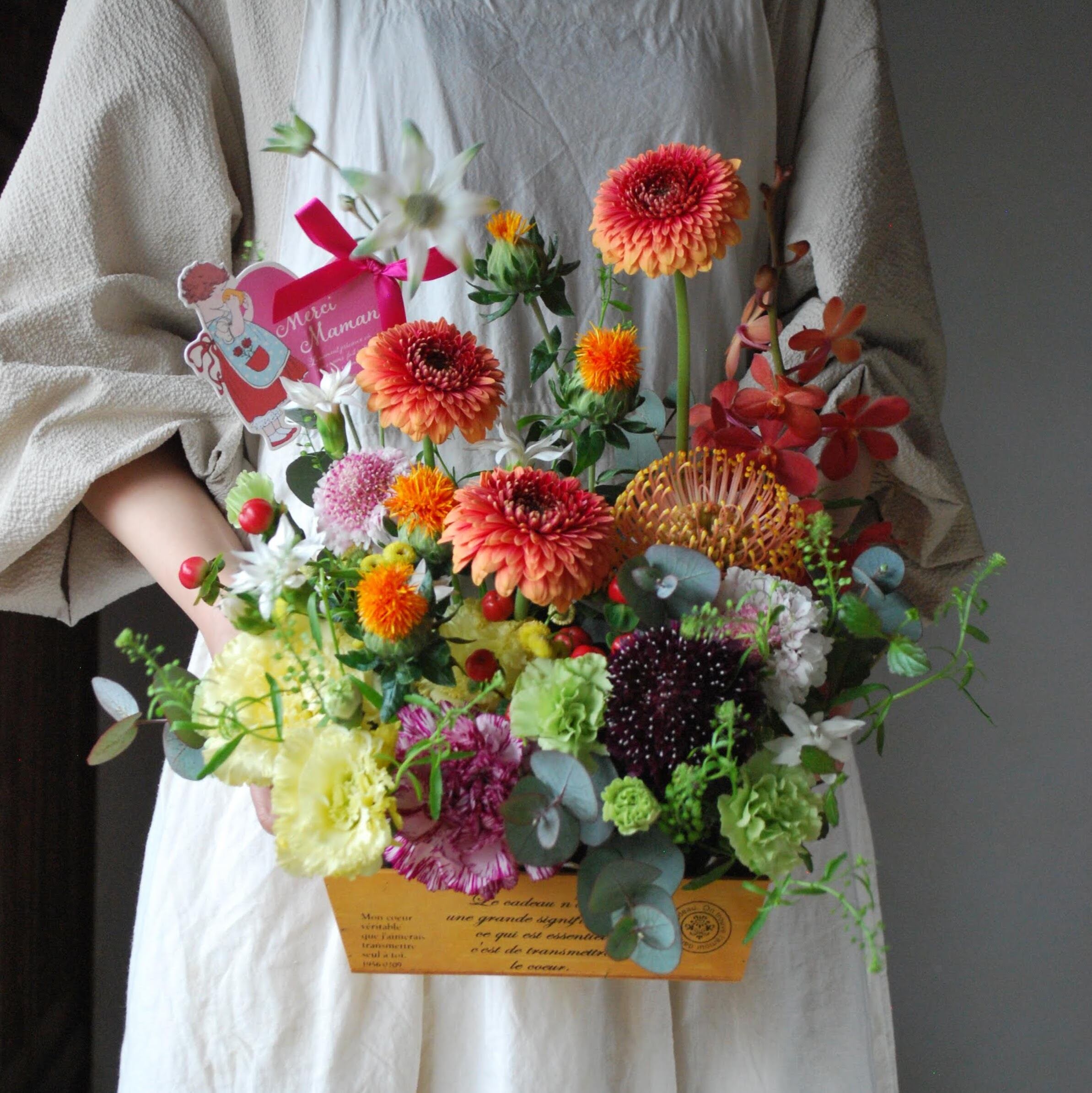 <店頭お渡しご希望用> Thank you! mother ハッピーフラワートレイ