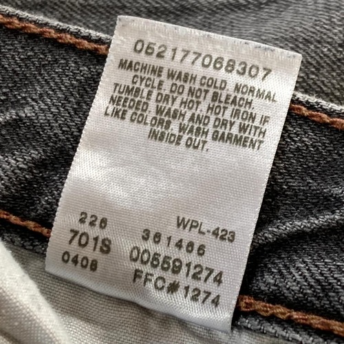【W38 L32】 usa levi's 先染ブラック リーバイス 559 詳細写真7
