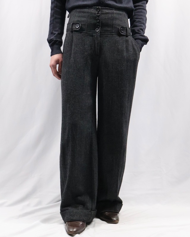 waist design straight slacks