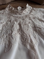 refined floral embroidery high neck shirt-5272-6