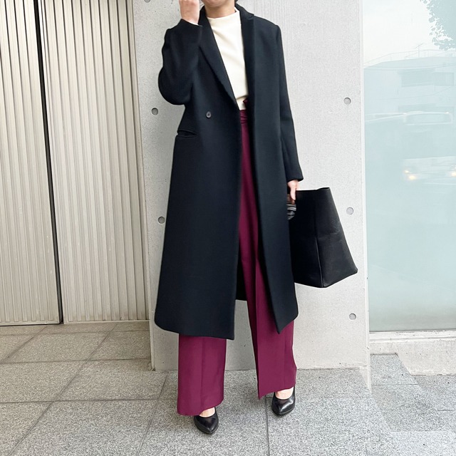 1 Button Coat／BLACK