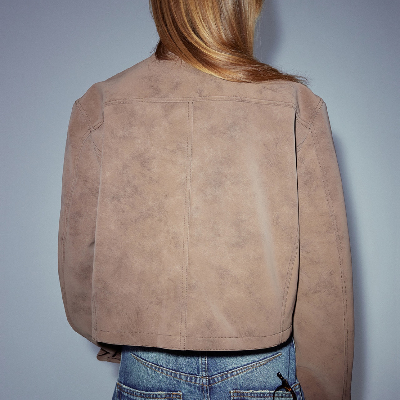 Suede Touch No-Collar Jacket T3847