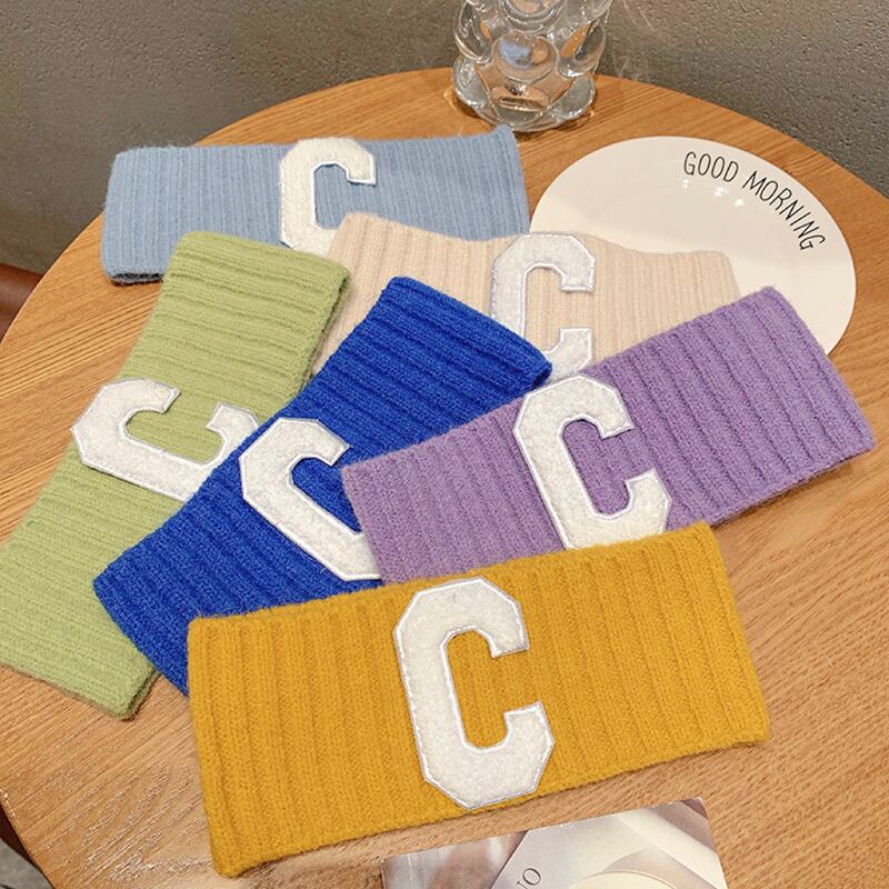 ニットヘアバンド レッドスタンダードソリッド カラー ハーネス レトロ ベルト ヘアアクセサリー ソリッドカラー ブラック・アイド・ピーズ97444738609