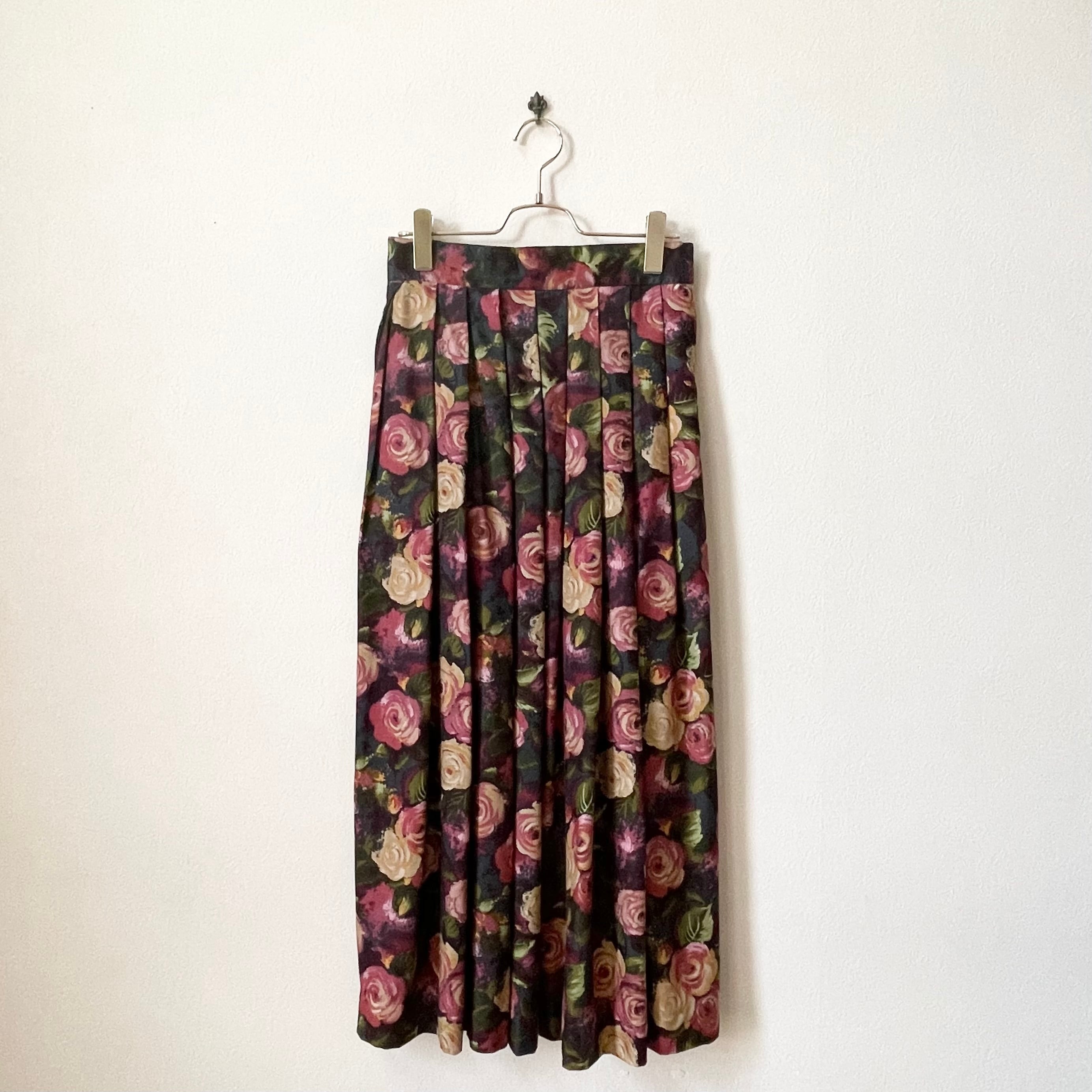 EVAN-PICONE 90s Floral pattern Skirt   L892