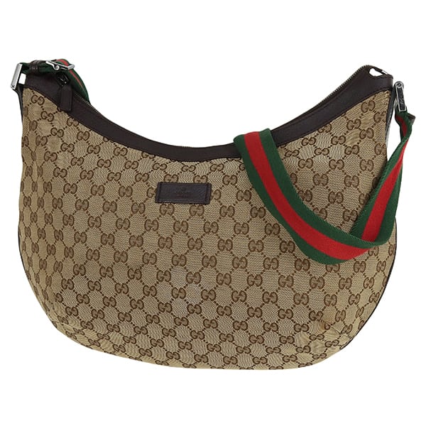 Used GUCCI グッチ ショルダーバッグ シェリーライン GGキャンバス ベージュ ダークブラウン 189752 斜めがけ メッセンジャーバッグ 中古良品