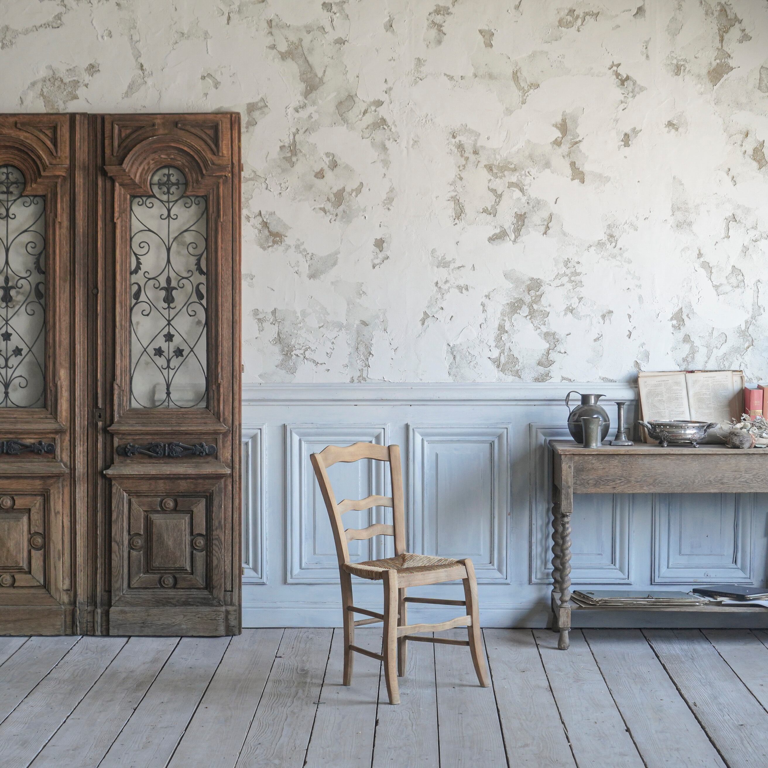 チェア/アンティークチェア/ラッシュシート/剥離/ウォールナット