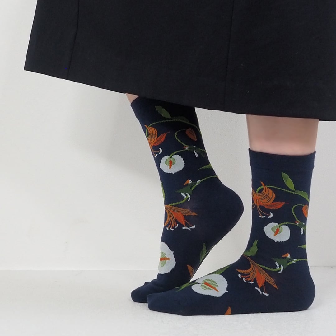 2025SS ハイゲージ クルー丈 ソックス 1164 andeotte アンデオッテ