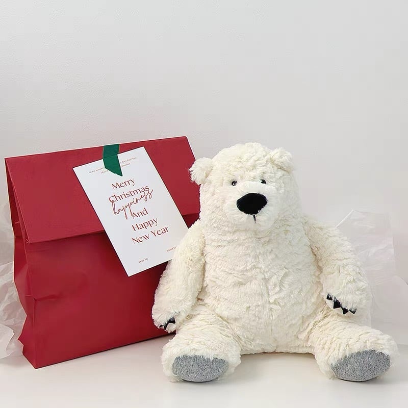 まるっと可愛いシロクマのふわふわぬいぐるみ(26cm)
