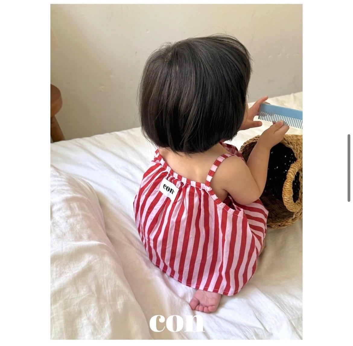 【予約】CON ストライプキャミブラウス 70~110