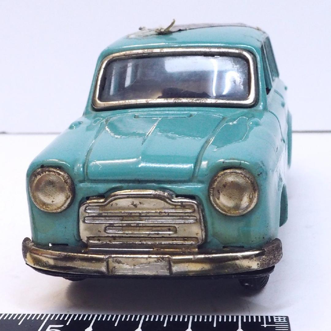 萬代屋【ダットサン セダン1000水色】ブリキtin toy car自動車□箱無-