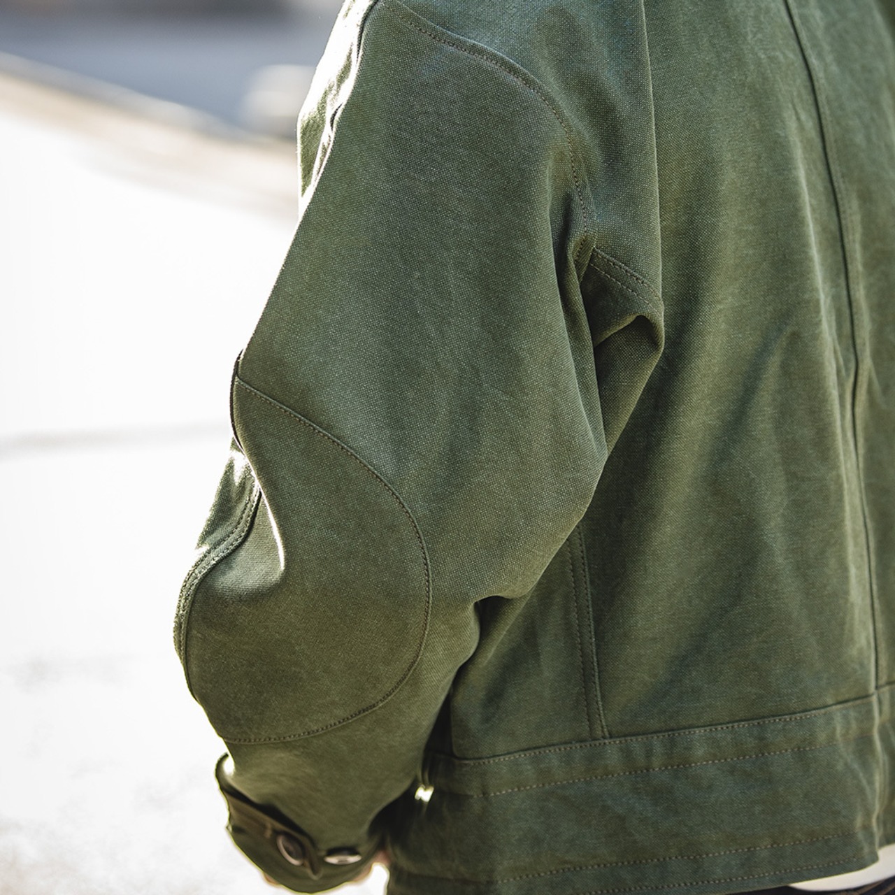 Asymmetrical Belted Military Jacket / アシンメトリー ベルト ミリタリージャケット