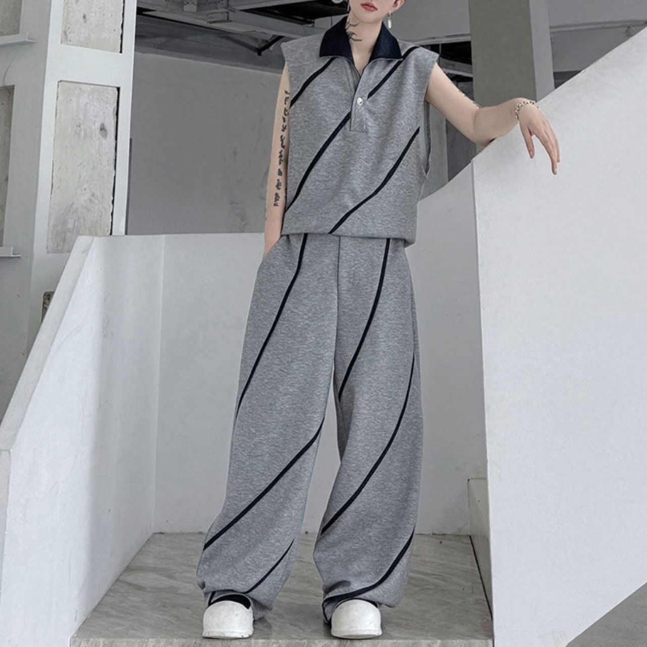 Diagonal Panel Wide Pants Set　TB2412・画像12